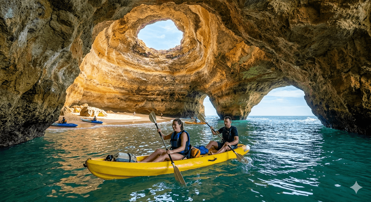 Kayaking in the Algarve Caves
