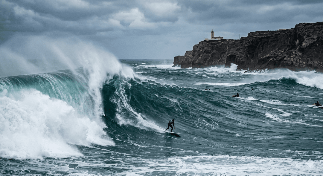 Surfing in Nazaré