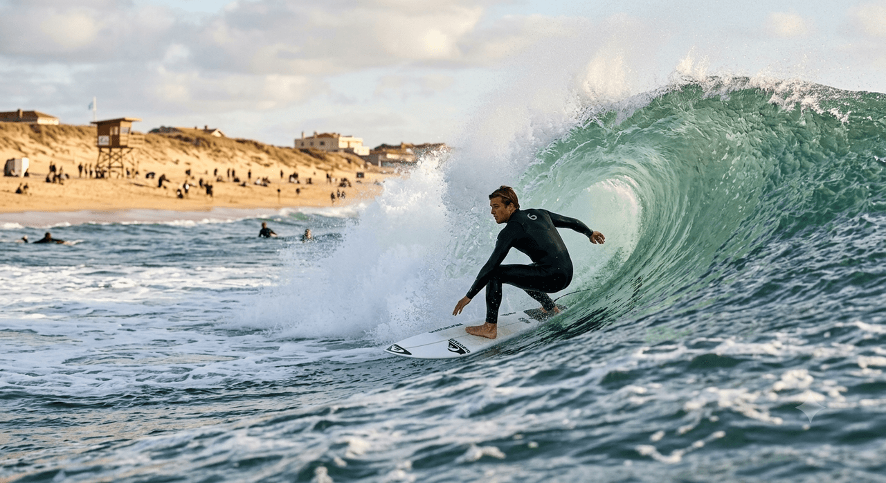 Surfing in Hossegor